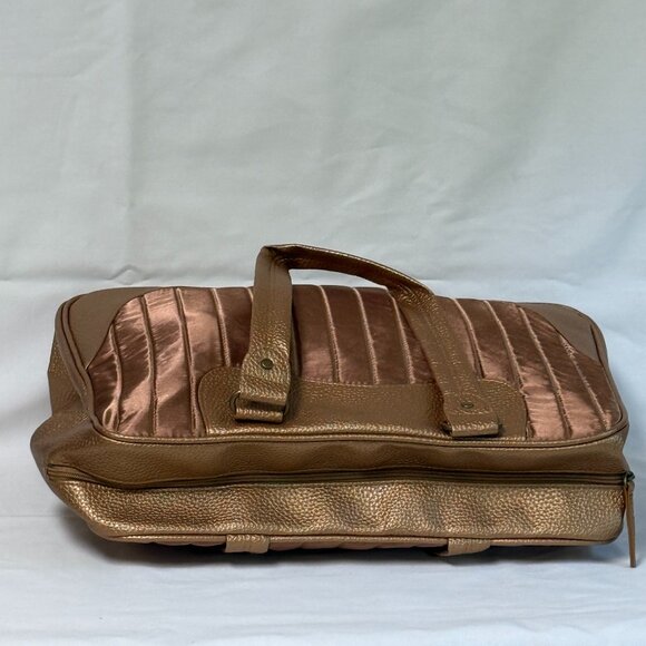 Estee Lauder Large Padded Laptop Travel Case Tote / Shoulder Bag - Bronze - New - Picture 8 of 9